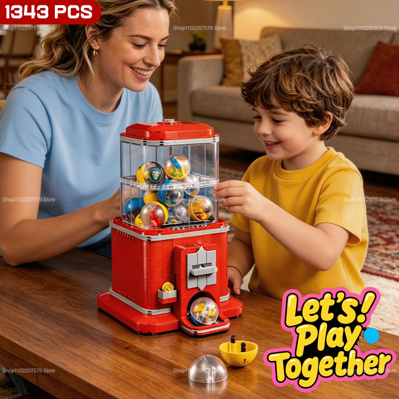Vending Arcade Games - 1343-teiliges Verkaufsautomaten-Bausteinset: DIY-Spaß-Arcade-Spielzeug, kreatives Lernset für