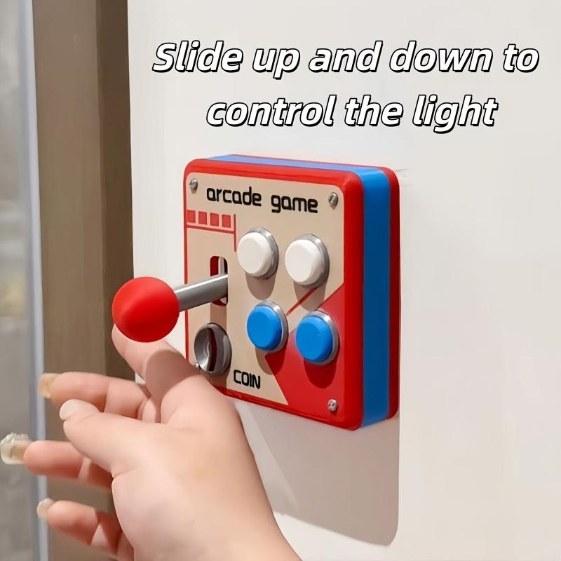 Arcade Games & Vending Llc - Auf-Ab-Schiebehebel-Schalterplatte im Vintage-Arcade-Joystick-Design, dekorative Wandabdeckung für