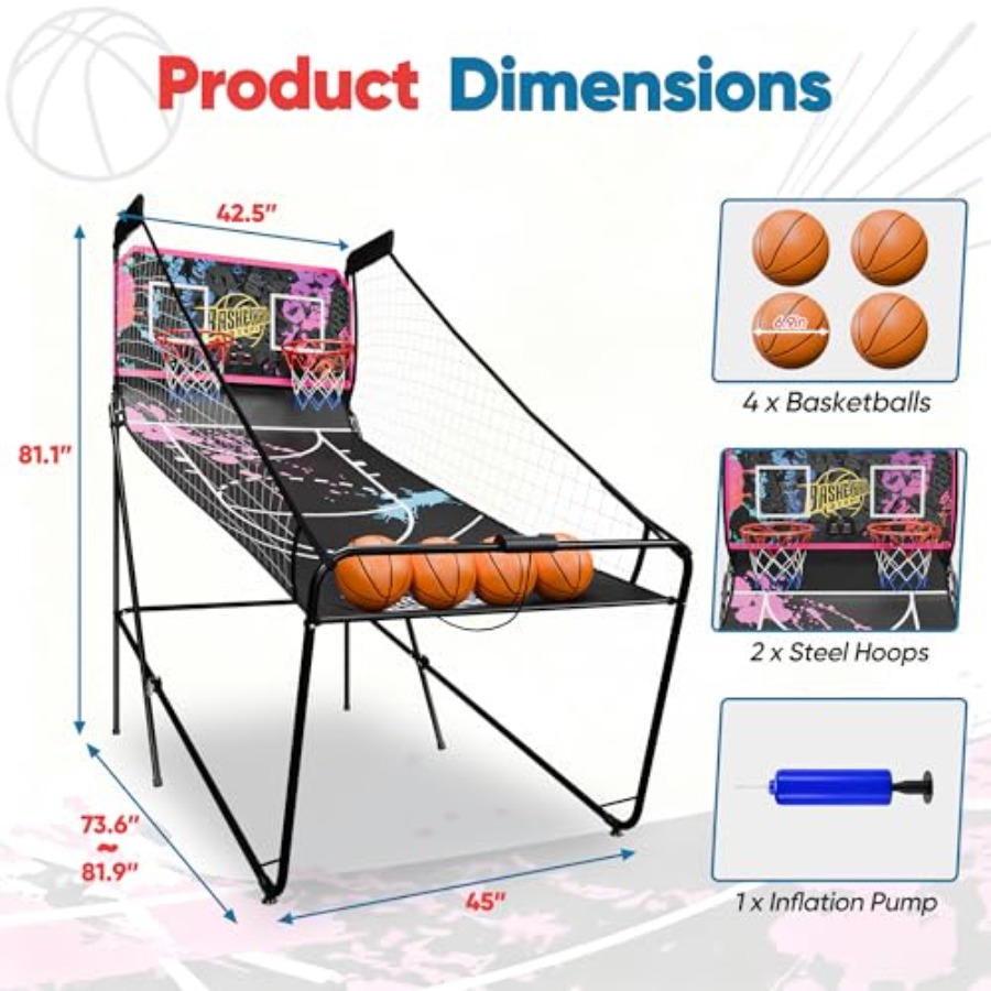 Faltbares elektronisches Baske – Arcade Games & Vending Llc Bewertung und Preis